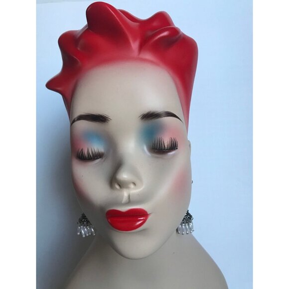 Vintage Double Pearl Pierced Wire Chandelier Dangle Earrings 11 Elongated - Picture 4 of 10